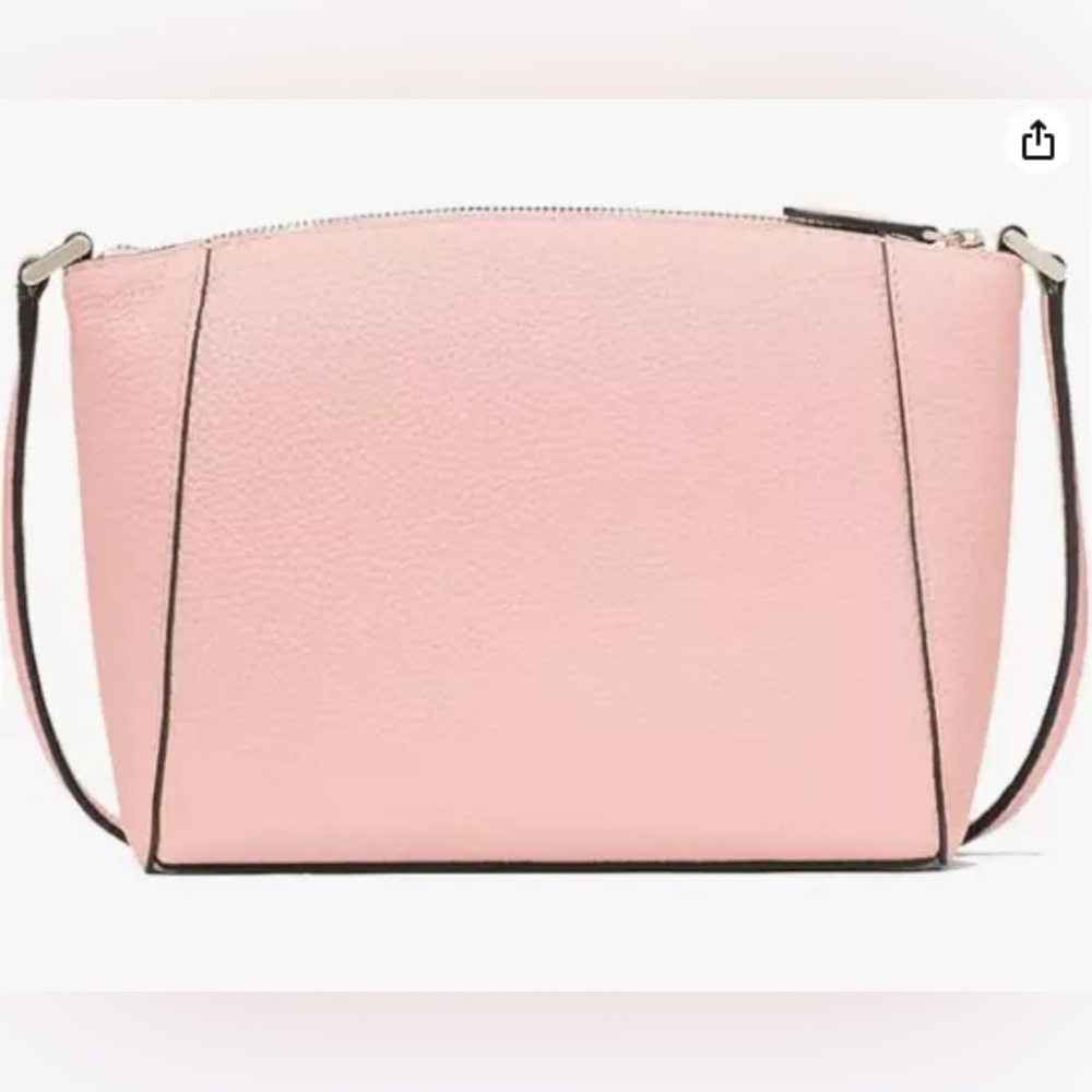 Kate Spade Monica Pebbled Leather Crossbody Bag Purse Tea Rose WKR00258 - Picture 2 of 9